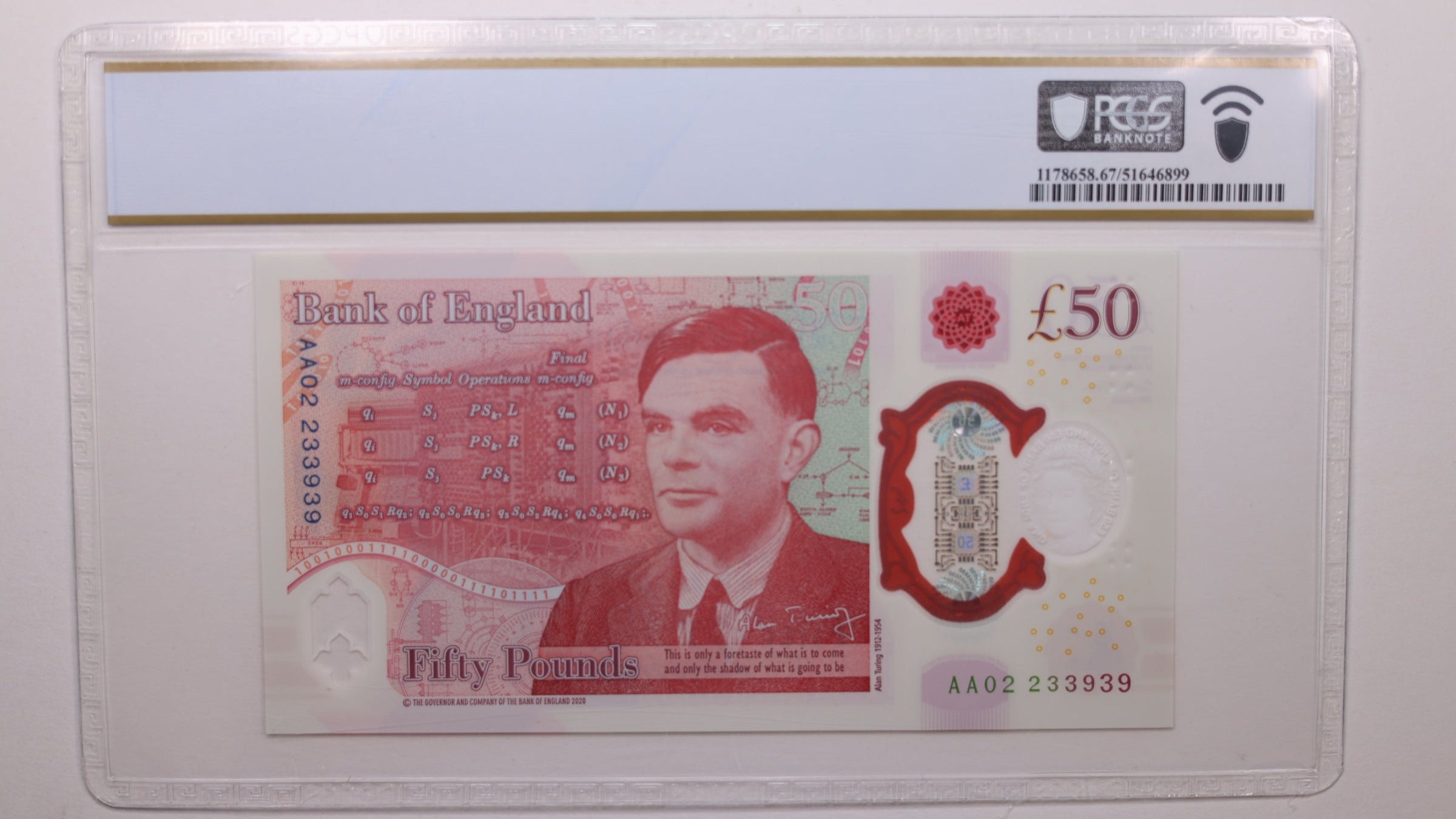 (2021) 50 Pounds, Great Britain., PCGS CU-67 PPQ., Store #GWC045