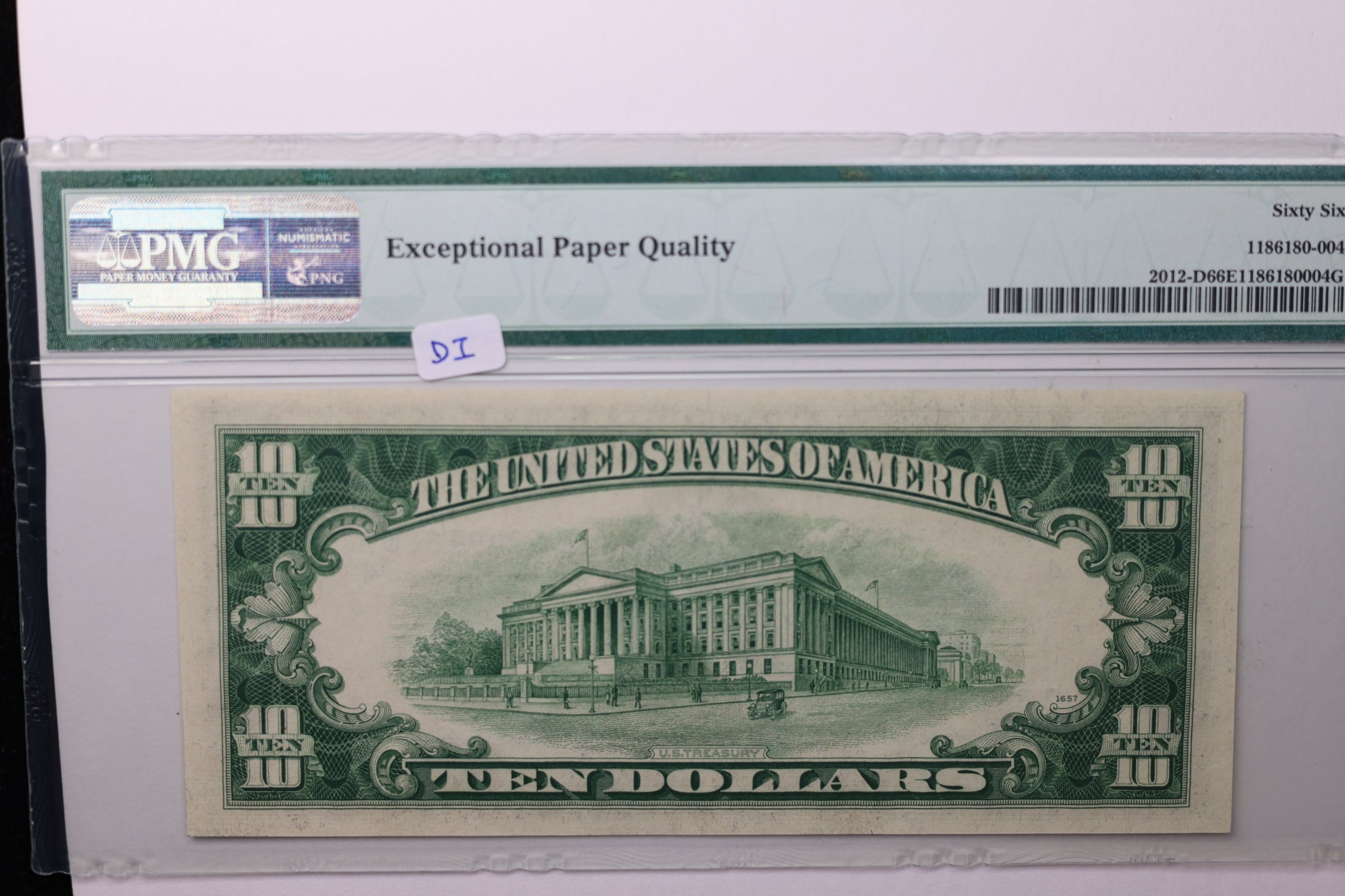 1950B $10 Federal Reserve Note, PMG 66 PPQ,  Store Sale #GFRB039