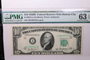1950B $10 Federal Reserve Note, PMG 63 PPQ,  Store Sale