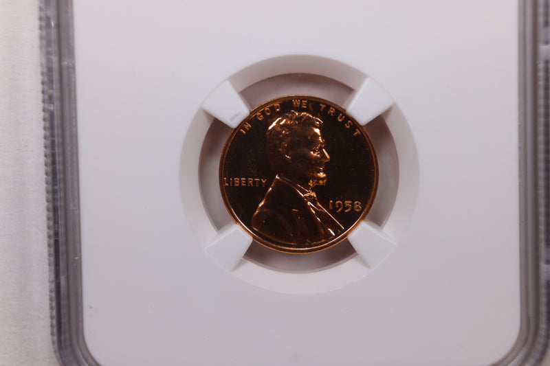 1958 Proof Lincoln Wheat Cents, NGC PF-68 Red., Store