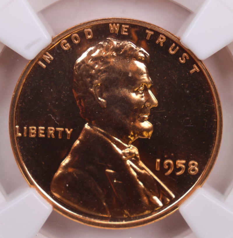 1958 Proof Lincoln Wheat Cents, NGC PF-68 Red., Store