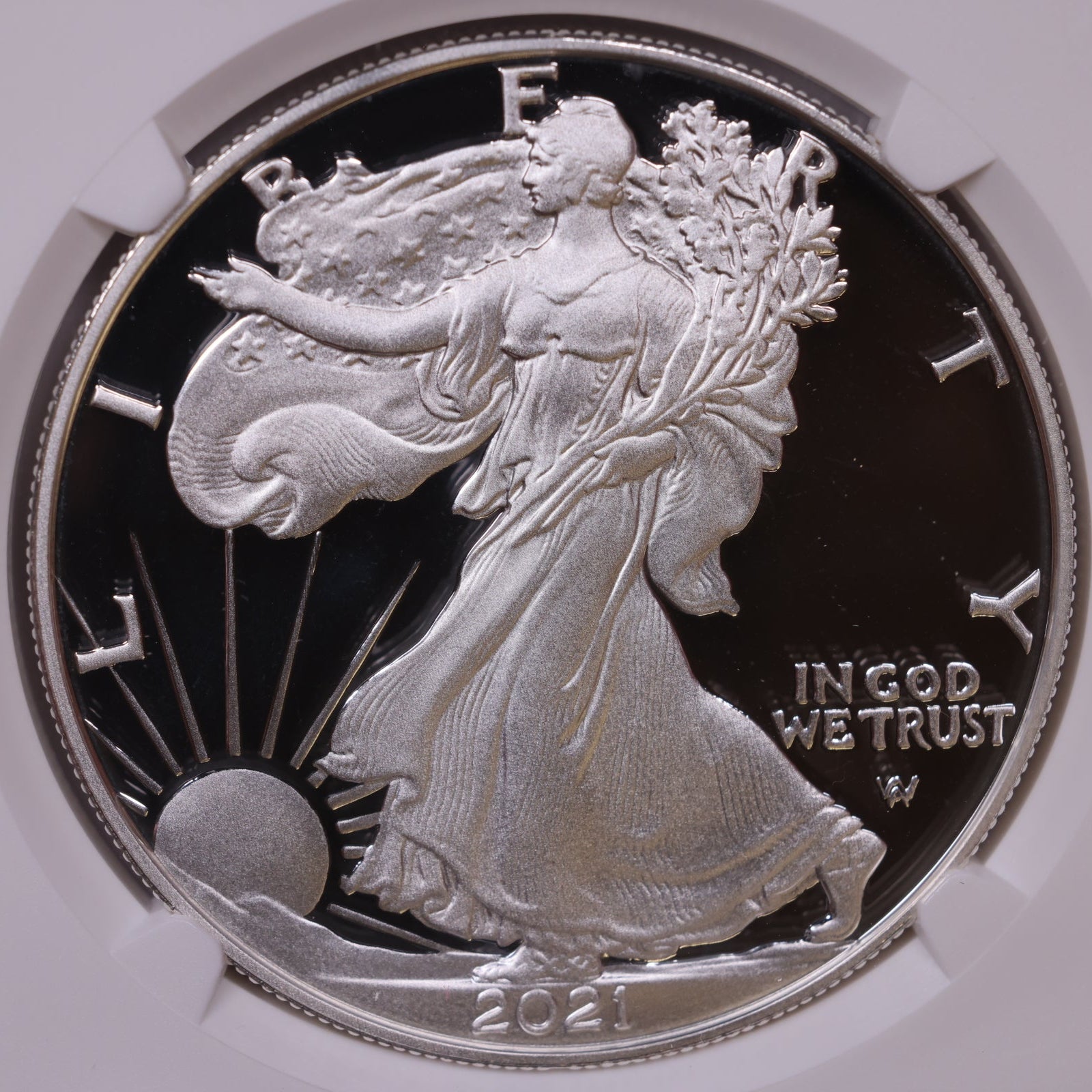 2021-S American Silver Eagle, Eagle Landing T-2, Ultra Cameo, NGC PF-70, Store#AE0376