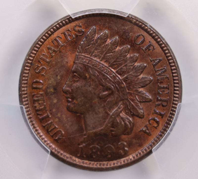 1893 Indian Head Cents., PCGS Graded MS-64 R/B., Store