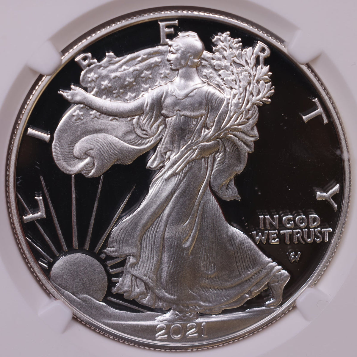 2021-S American Silver Eagle, Eagle Landing T-2, Ultra Cameo, NGC PF-70, Store#AE0377