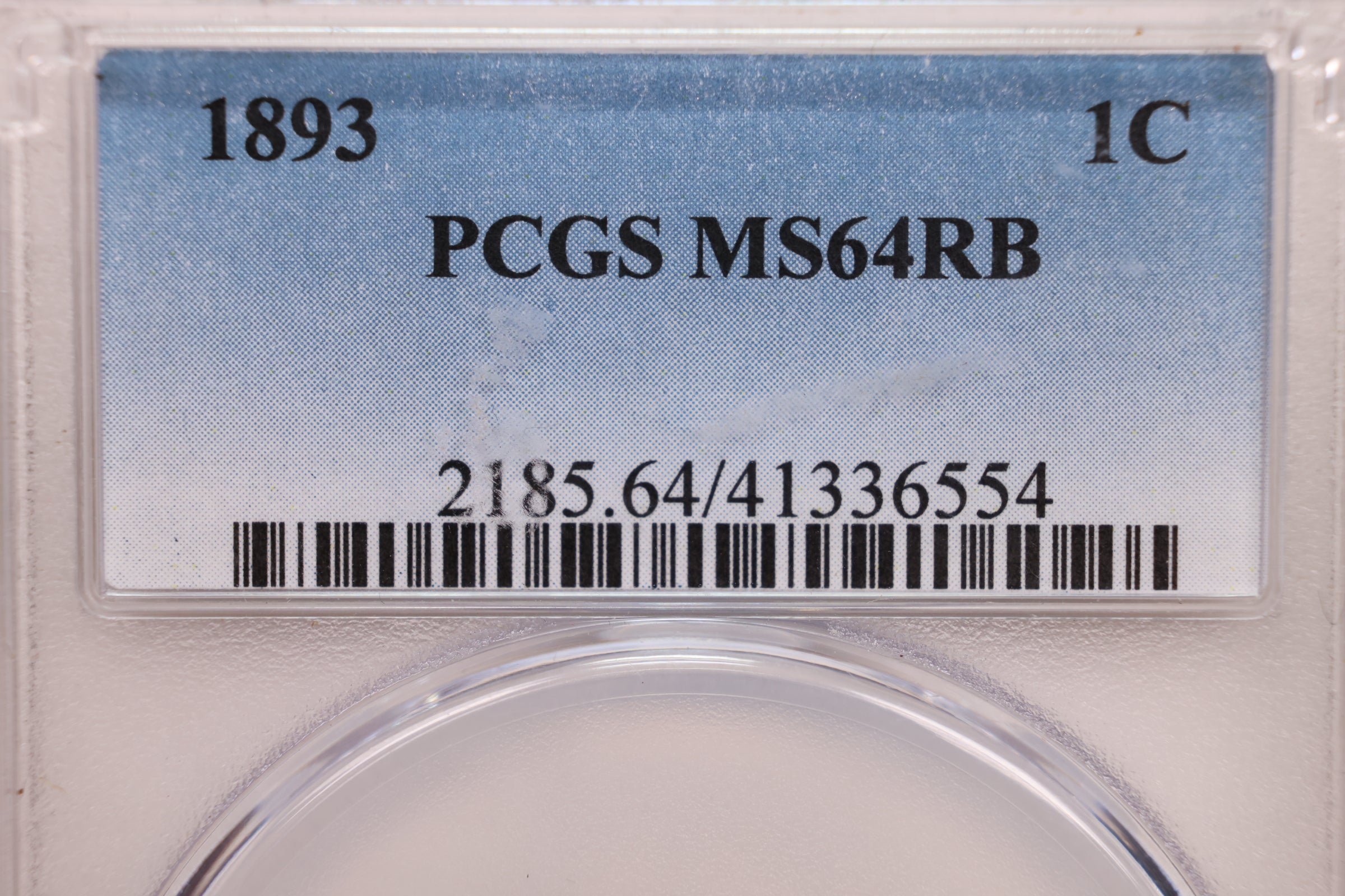 1893 Indian Head Cents., PCGS Graded MS-64 R/B., Store #CT0524