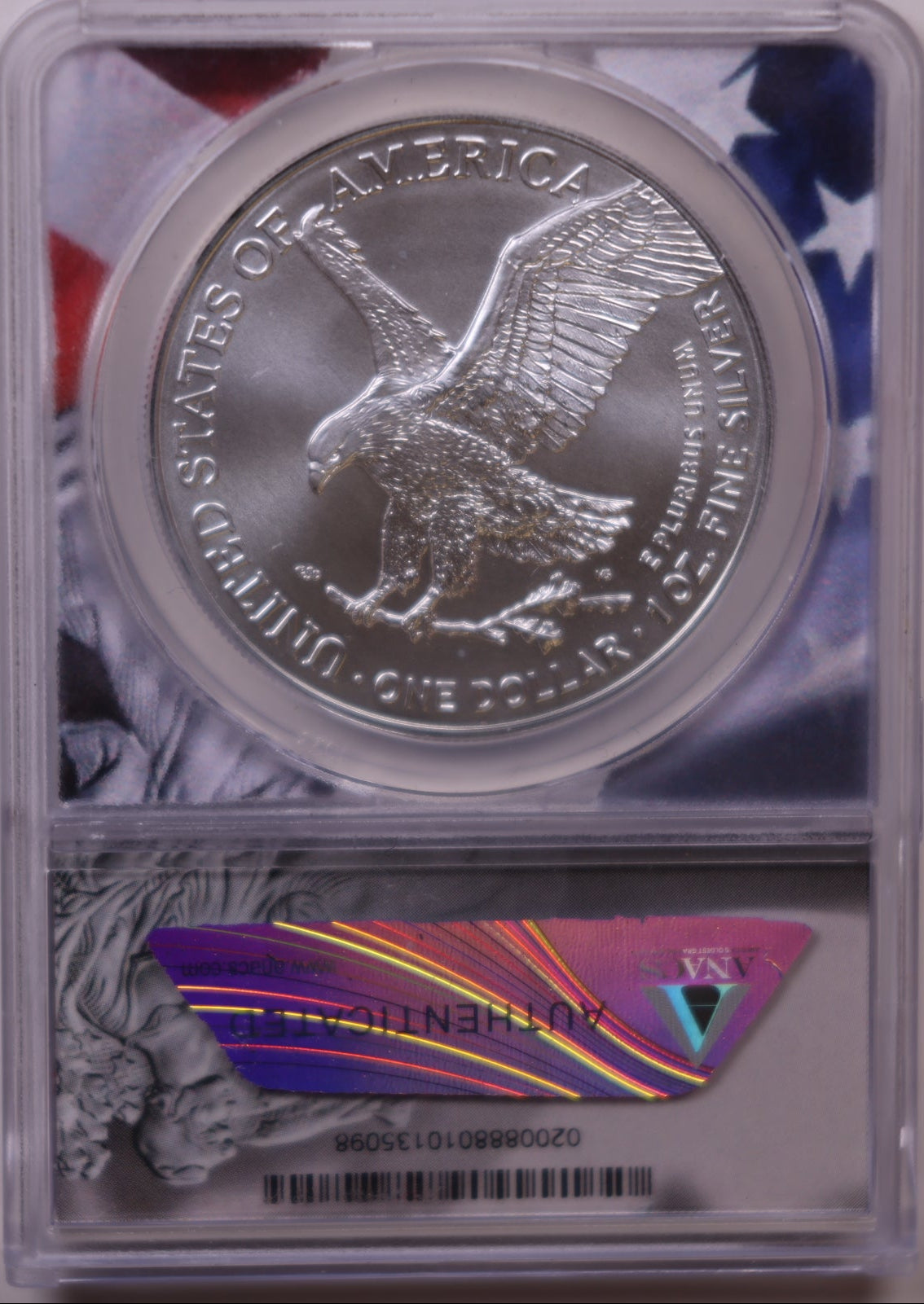 2022 American Silver Eagle, ANACS-MS70, Store#AE0379