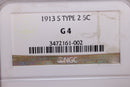 1913-S Buffalo Nickel., Type-2., NGC Good-4., Store SALE