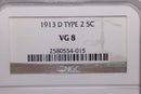 1913-D Buffalo Nickel., Type 2., NGC VG-8., Store SALE