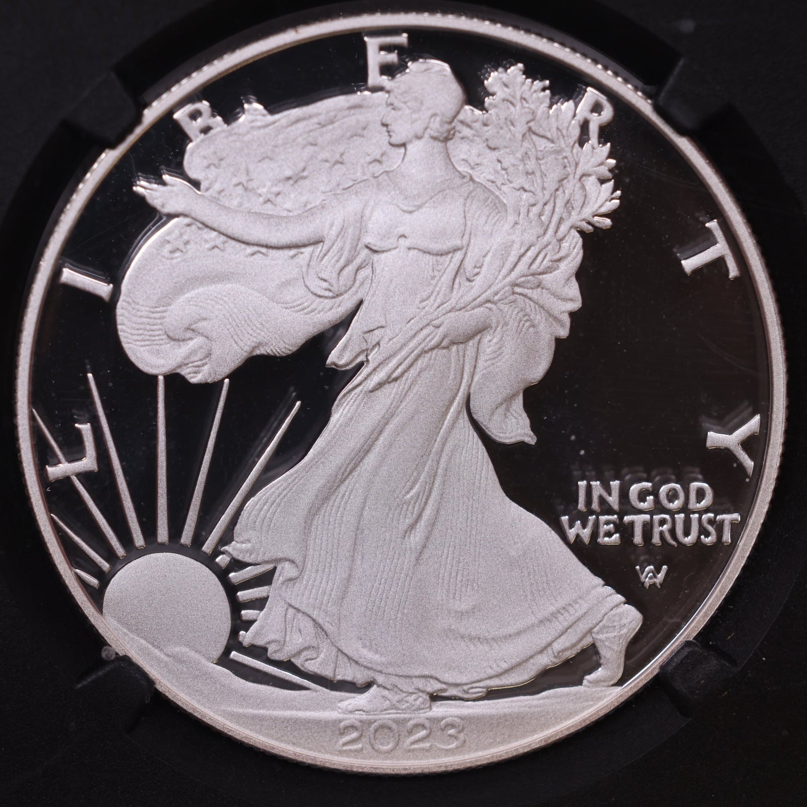 2023-S American Silver Eagle, First Day of Issue, Ultra Cameo, NGC-PF70, Store#AE0382