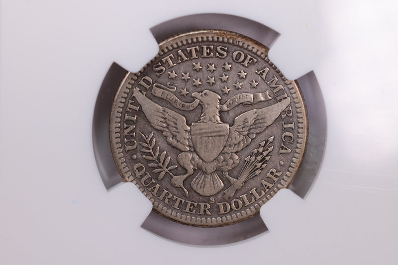 1913-S Barber Silver Quarter., Semi-Key., NGC Fine 12., Store