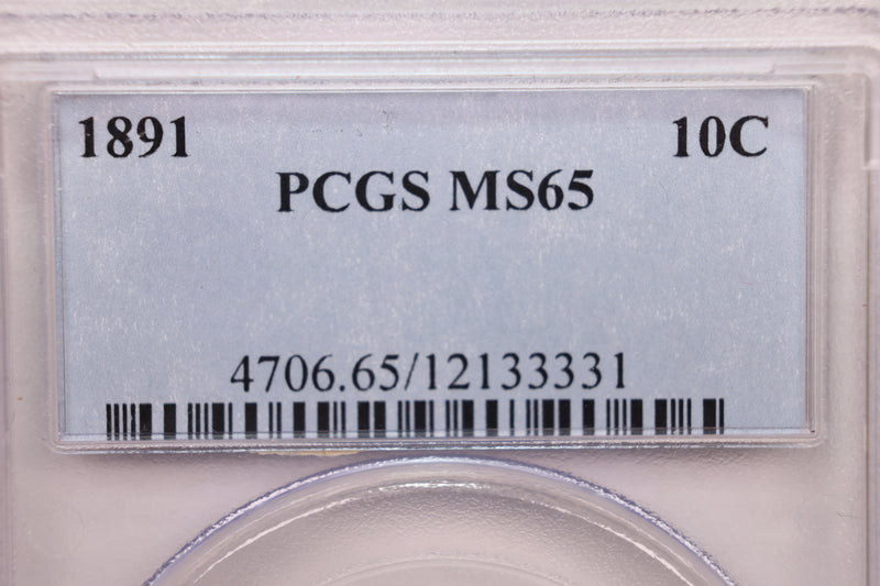 1891 Seated Liberty Silver Dime., PCGS MS-65., Store SALE