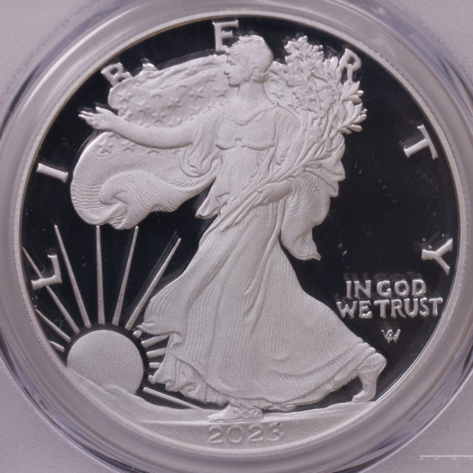 2023-S American Silver Eagle, Advanced Release, Ultra Cameo PCGS  PR-70, Store#AE0385