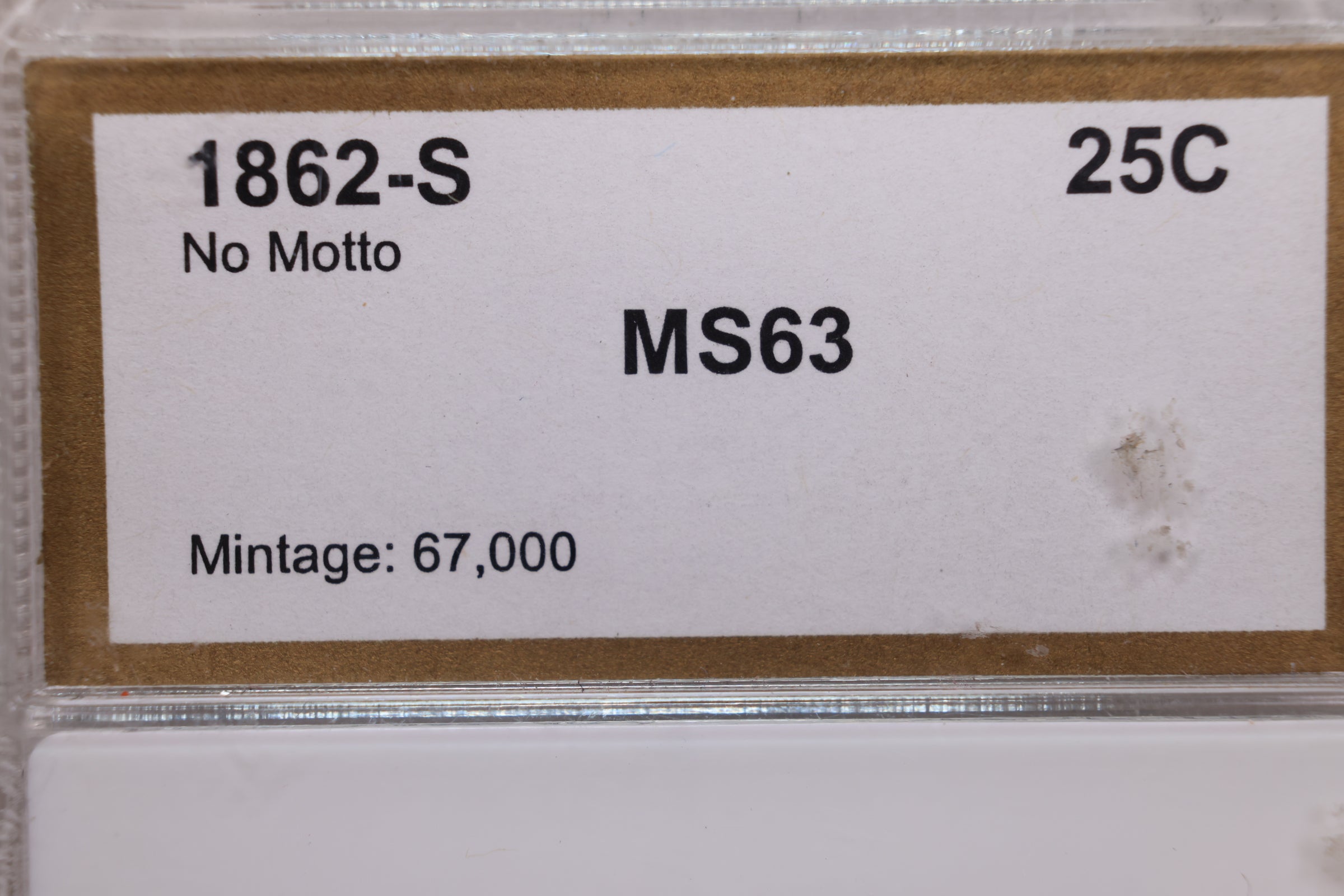 1862-S Seated Liberty Quarter., Gem Mint State., Store SALE #GQR009