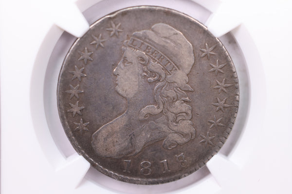 1818/7 50 Cent, Cap Bust Half Dollar., 'Over Date'., NGC Fine-12., Store #1750