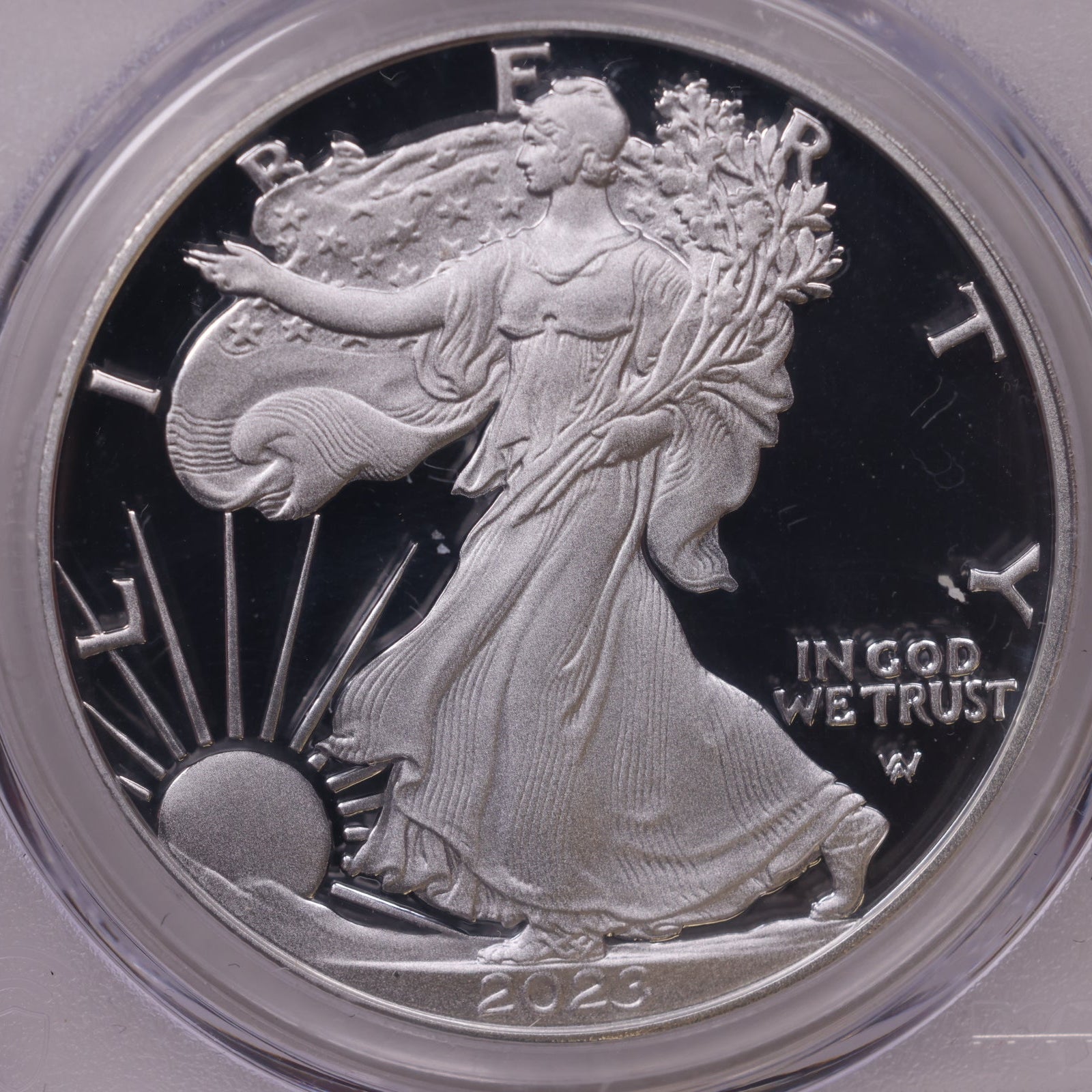 2023-W American Silver Eagle, First Edition, Ultra Cameo PCGS PR-70, Store#AE0386