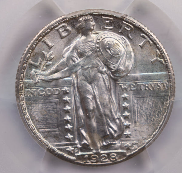 1928-S Standing Liberty Quarter., PCGS MS-65., "WHITE"., Store SALE #GQR011