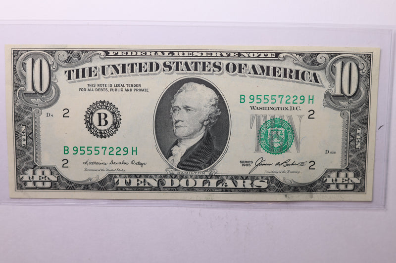 1985 $10 Federal Reserve Note. Crisp Uncirculated., Store Sale