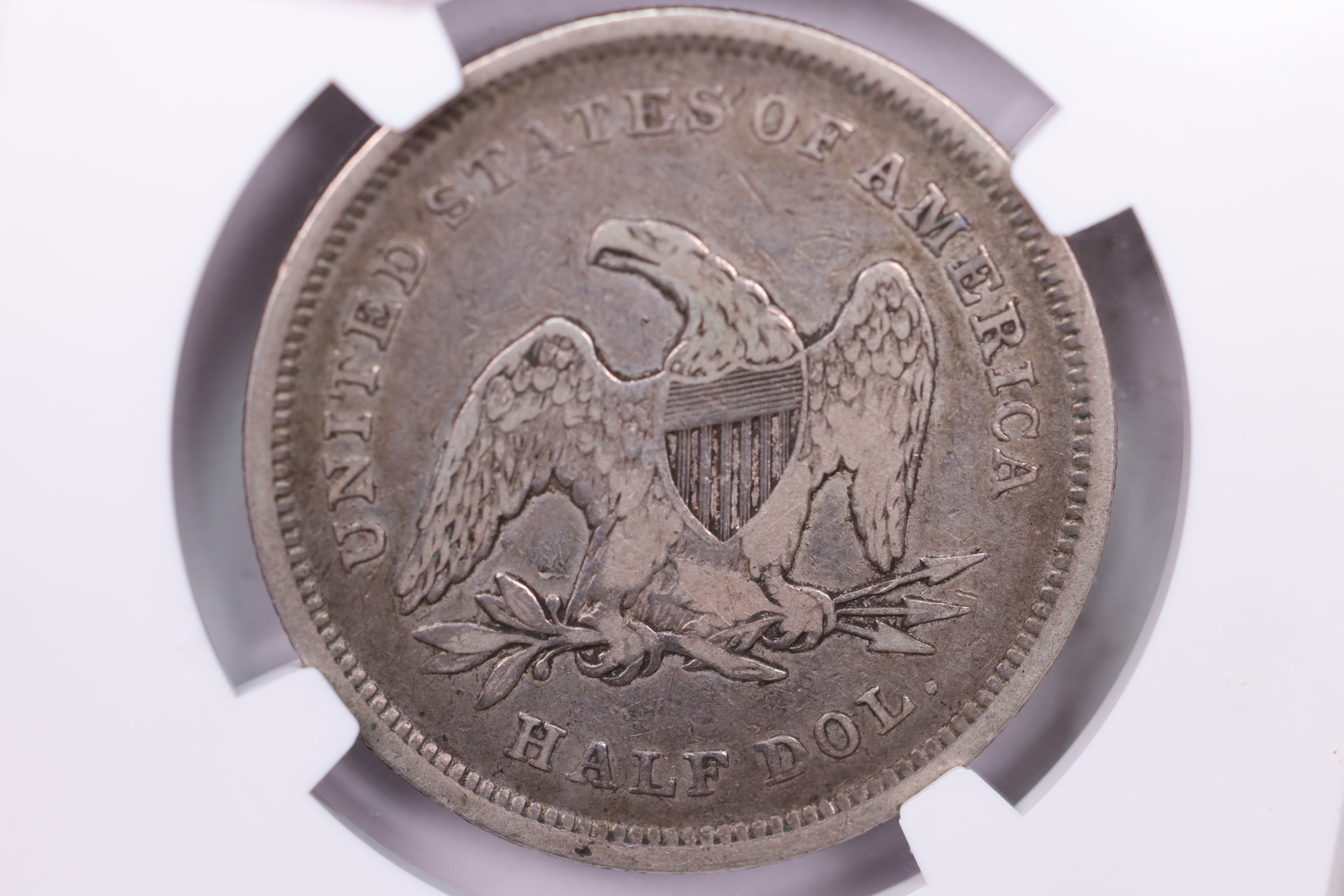 1839 Seated Liberty Half Dollar., NO DRAPERY., NGC VF-35., CAC., Store #1752