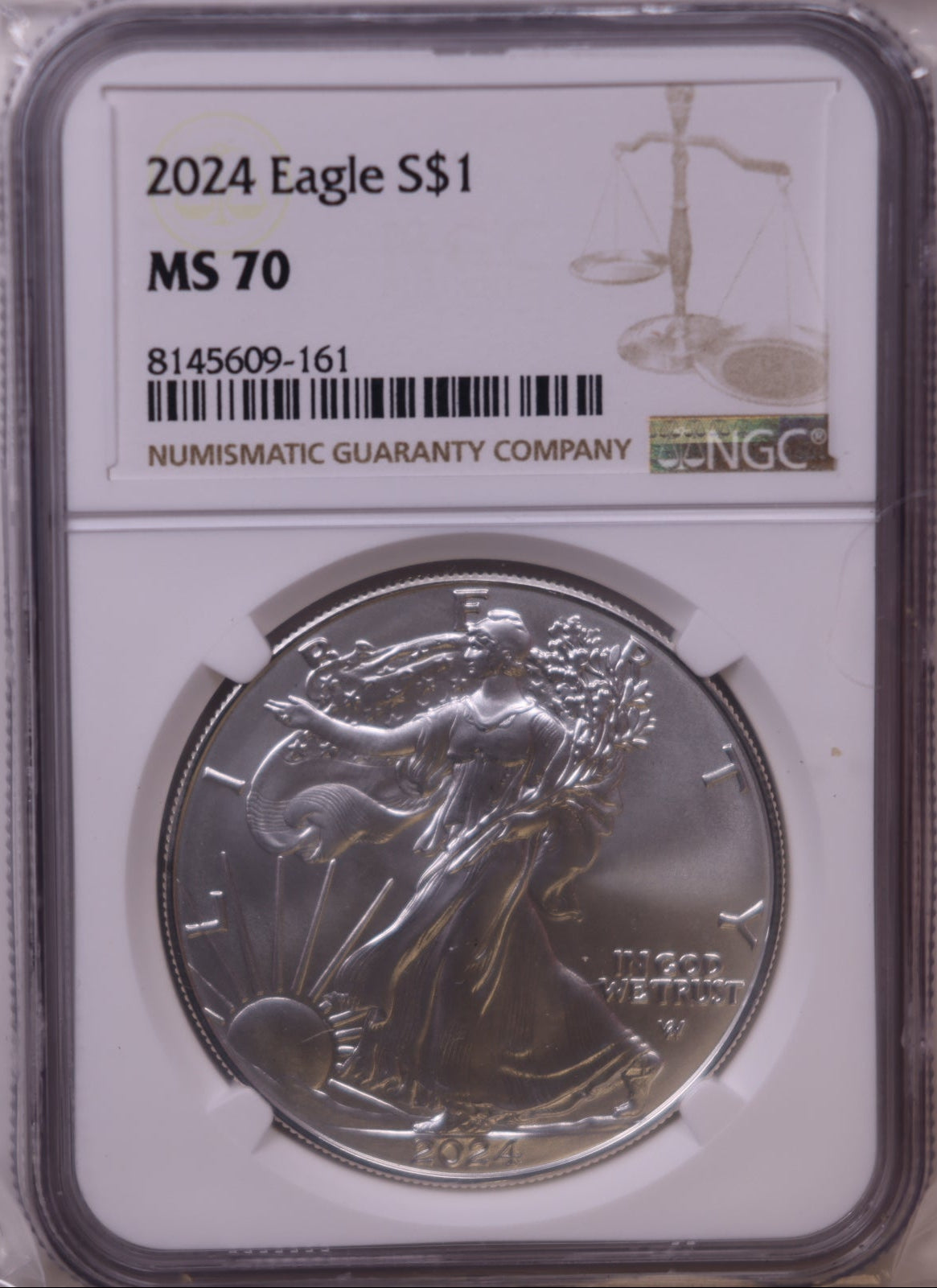 2024 American Silver Eagle, NGC MS-70, Store#AE0389