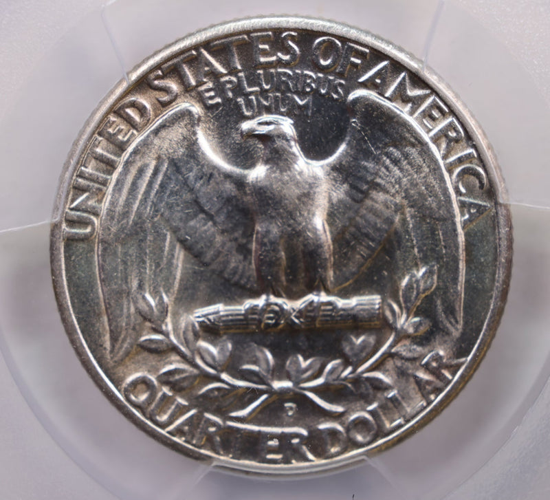 1936-D Washington Silver Quarter., PCGS AU-58., Store