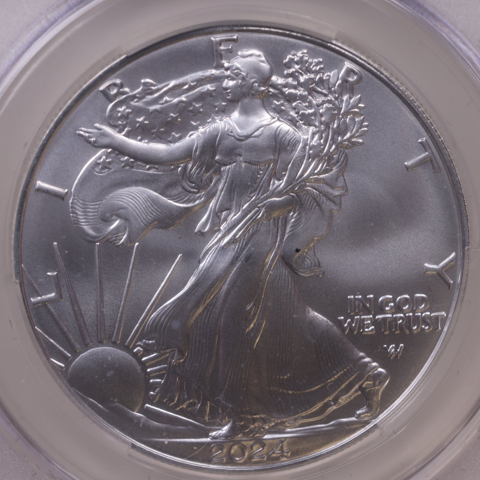 2024 American Silver Eagle, First Delivery, CAC MS-70, Store#AE0390