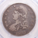 1833 Cap Bust Half Dollar., PCGS F-15., Green CAC Sticker., Store
