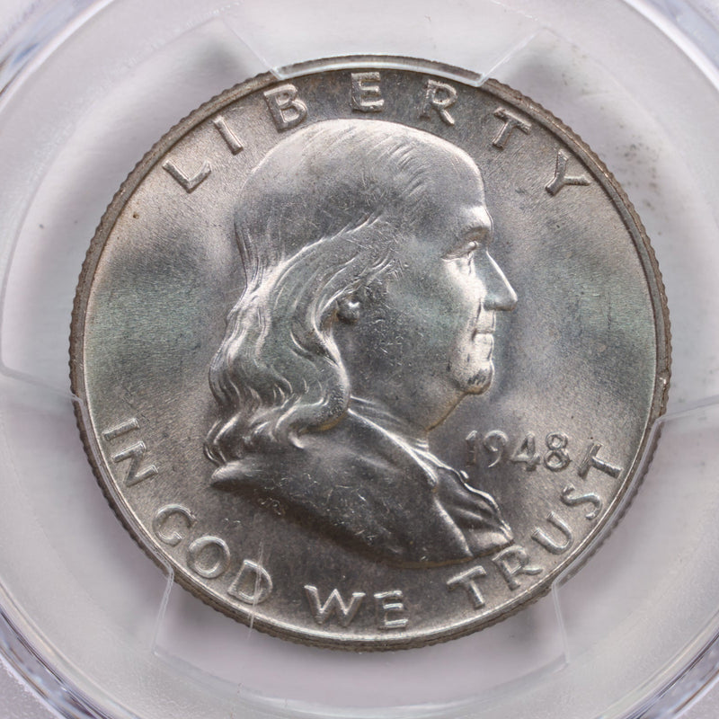 1948 Franklin Half Dollar., PCGS MS-65, Full Bell Line., Store