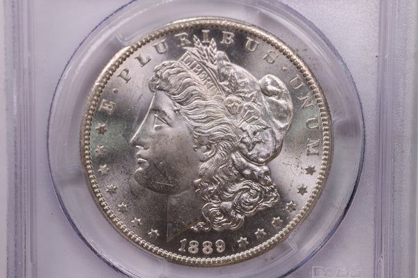 1889-S Morgan Silver Dollar., 'Another Hard Date' PCGS MS-65., Store #1755