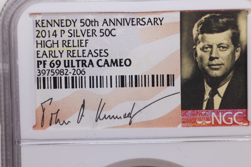 2014-P Kennedy Half Dollar., 50th Anniversary, NGC PF69., Store