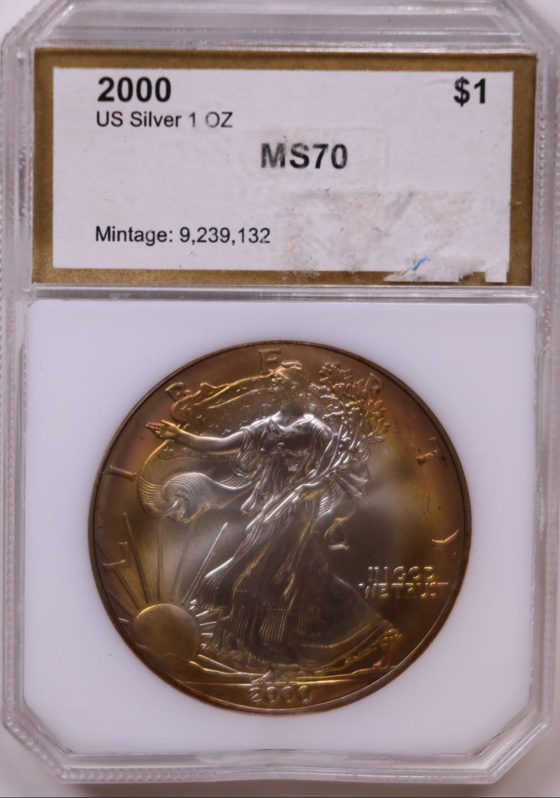 2000 American Silver Eagle, MS-70, Store#AE0393