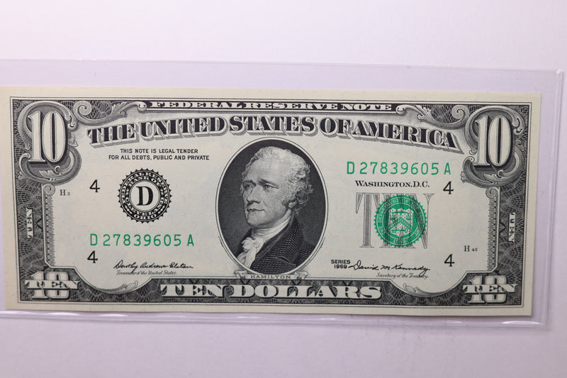 1969 $10 Federal Reserve Note. Crisp Uncirculated., Store Sale