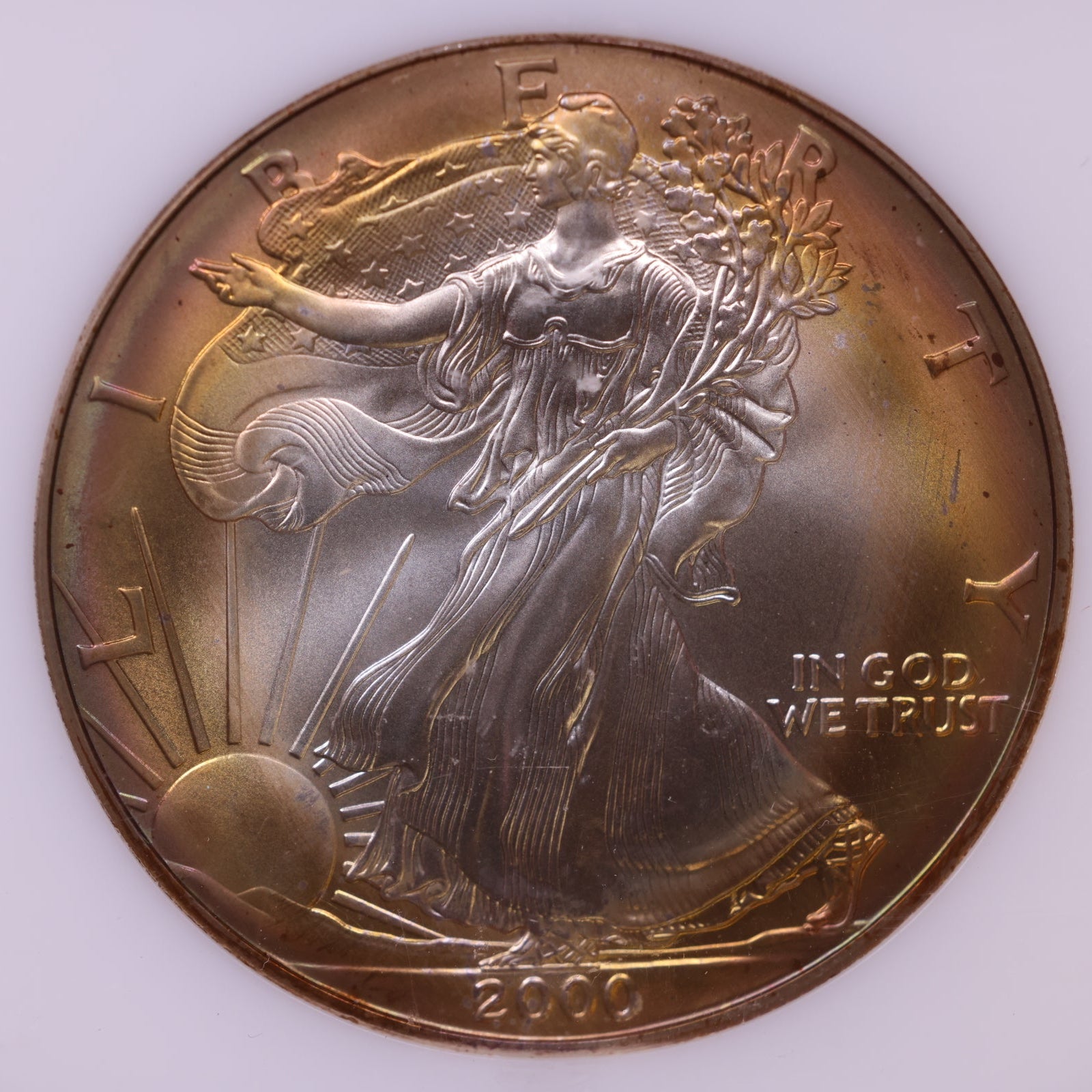 2000 American Silver Eagle, MS-70, Store#AE0393