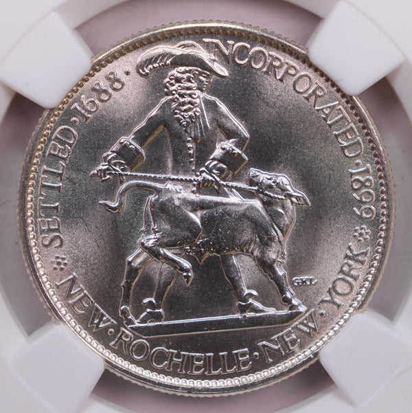 1938 Commemorative Silver Half Dollar., 'New Rochelle', NGC MS64.,  #GEC0036