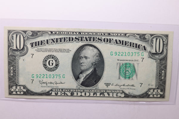 1950-D $10 Federal Reserve Note. Crisp Uncirculated., Store Sale #035069