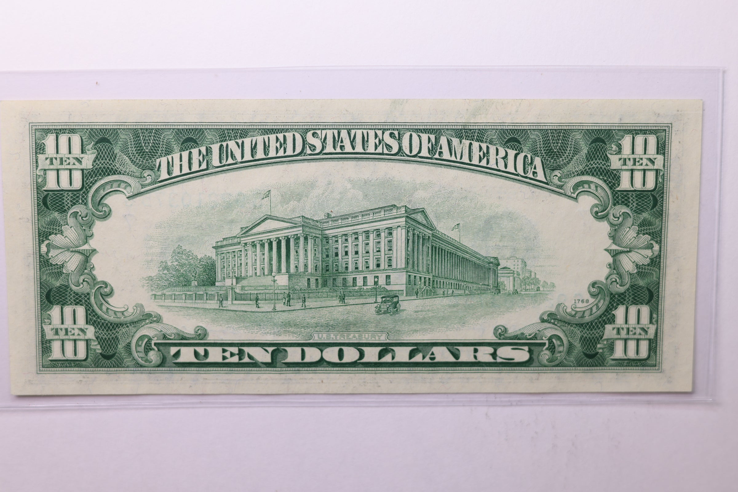 1950-D $10 Federal Reserve Note. Crisp Uncirculated., Store Sale #035069