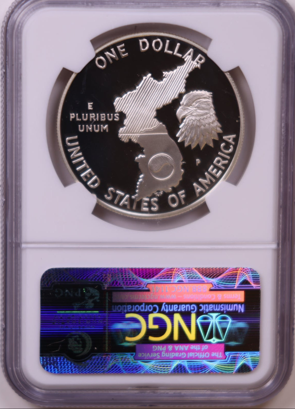 1991-P Korean War Memorial Silver Dollar, NGC MS-68 Ultra Cameo, Store #GMC354