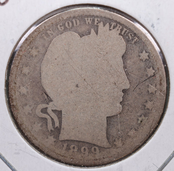 1899-S Barber Silver Quarter., Good Circulated Coin, Store #QR0240