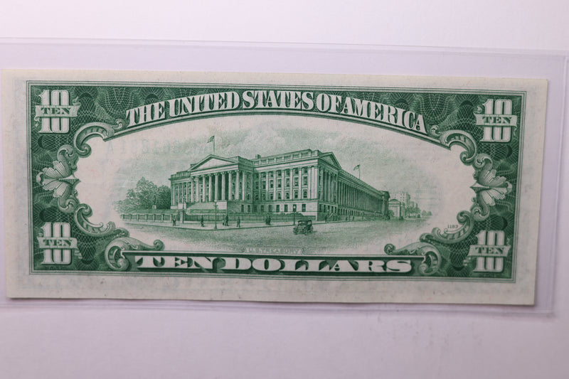 1934-C $10 Federal Reserve Note. Crisp Uncirculated., Store Sale