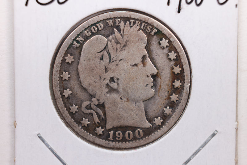 1900-O Barber Silver Quarter., Very Good Circulated Coin, Store