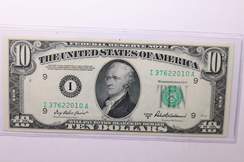 1950-B  $10 Federal Reserve Note. Crisp Uncirculated., Store Sale