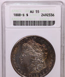 1888-S Morgan Silver Dollar., ANACS AU-55., Store