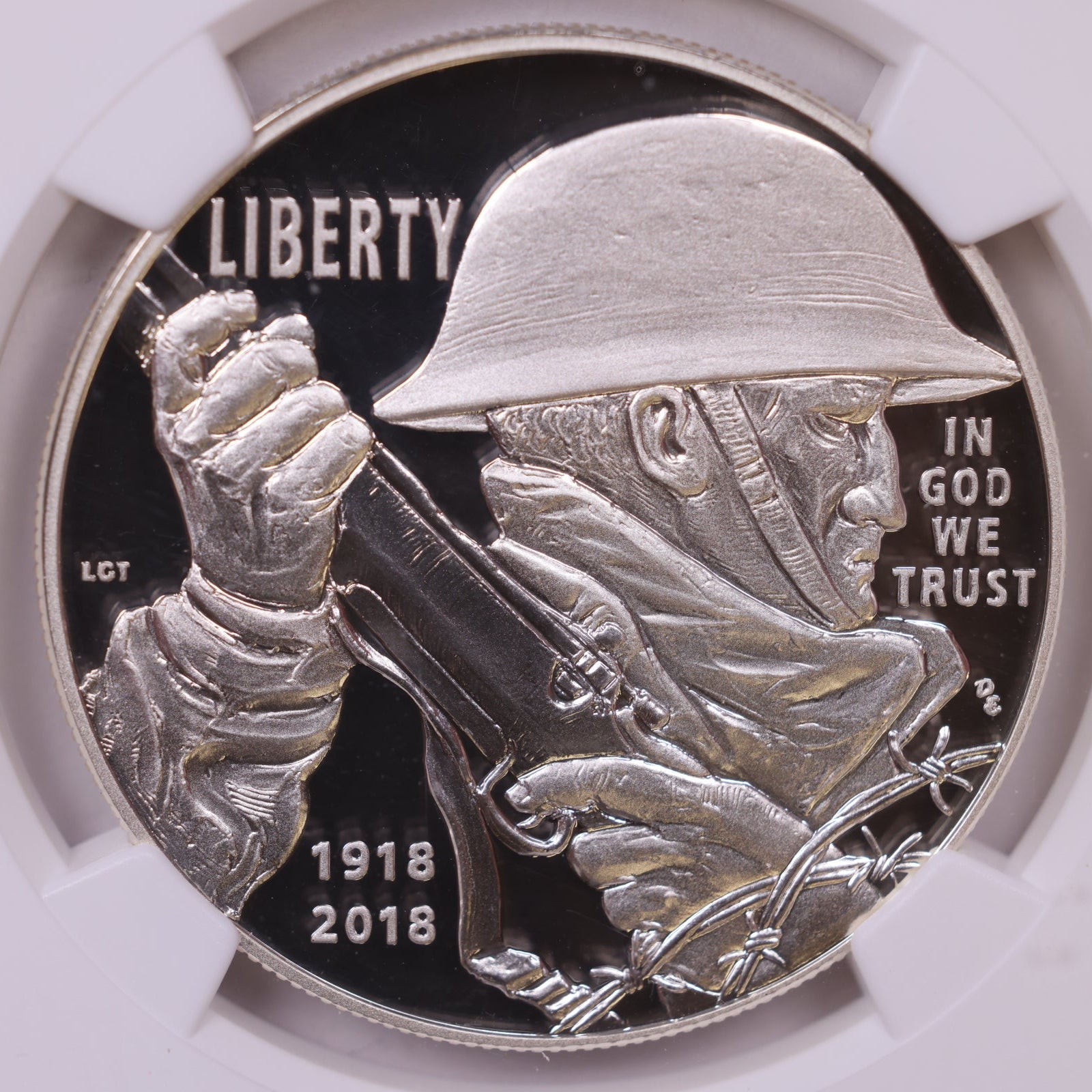 2018-P World War I Centennial Silver Dollar, NGC PF-70 Ultra Cameo, Store #GMC359