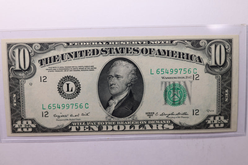 1950-C $10 Federal Reserve Note. Crisp Uncirculated., Store Sale