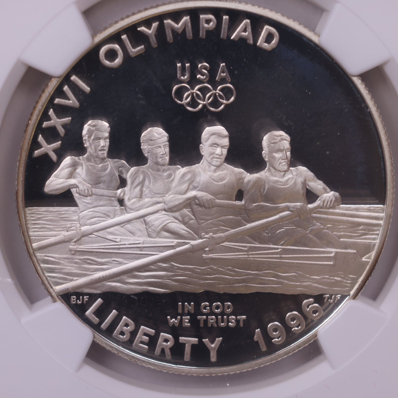 1996-P Atlanta Olympics Rowing Silver Dollar, NGC PF-69 Ultra Cameo, Store #GMC362