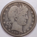 1892-O Barber Silver Quarter, Very Good Circulated Coin, Store