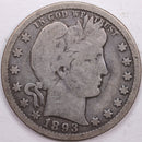 1893-O Barber Silver Quarter, Very Good Circulated Coin, Store