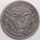 1893-O Barber Silver Quarter, Very Good Circulated Coin, Store