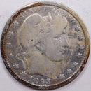 1893-O Barber Silver Quarter, Very Good Circulated Coin, Store