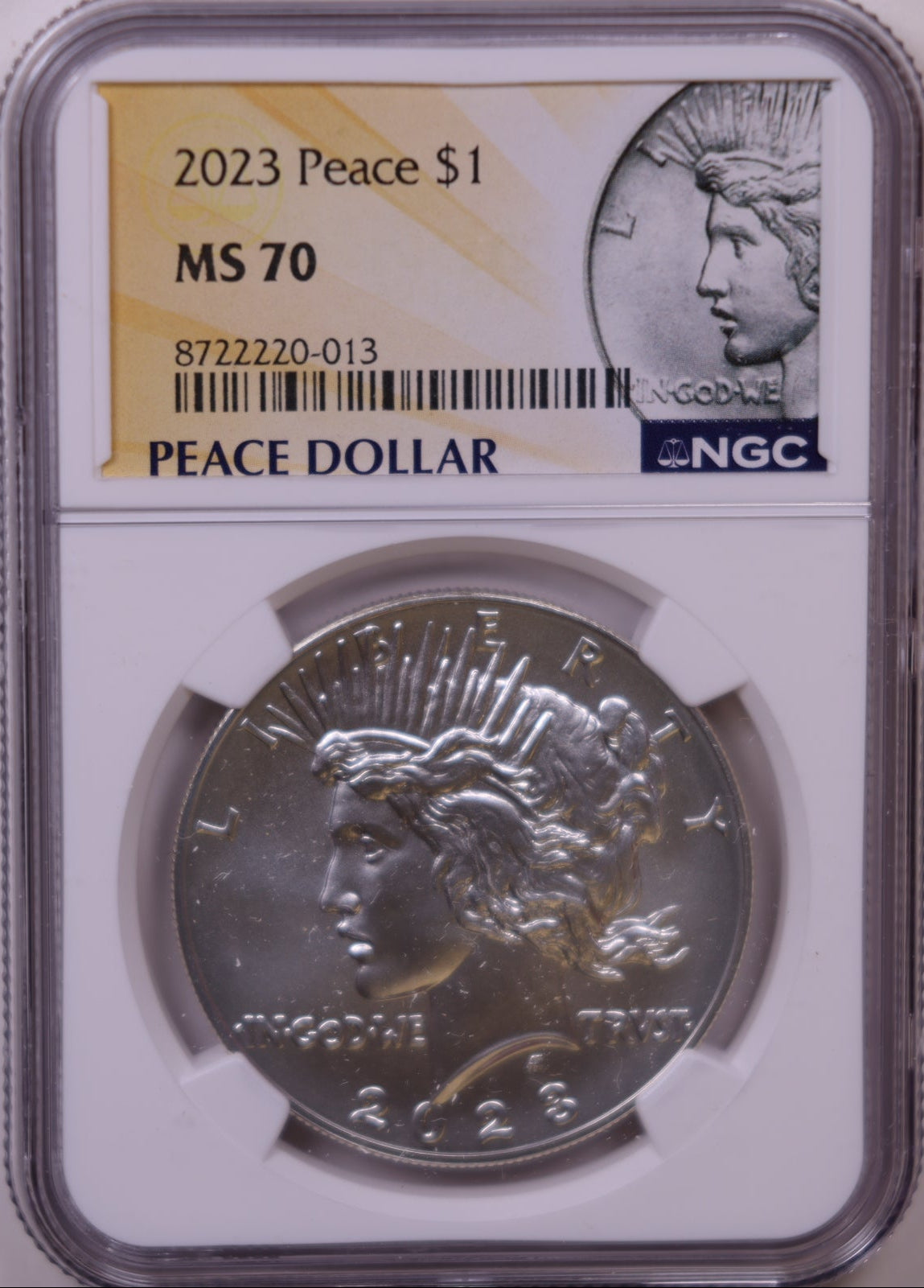 2023 Peace Dollar, NGC MS-70, Store #GMC371