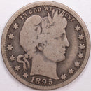 1895-O Barber Silver Quarter, Very Good Circulated Coin, Store
